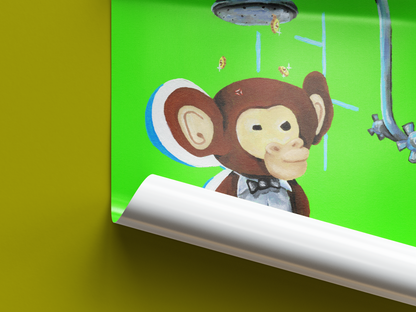 SILLY MONKEY – FUNNY CHARACTER ART PRINT