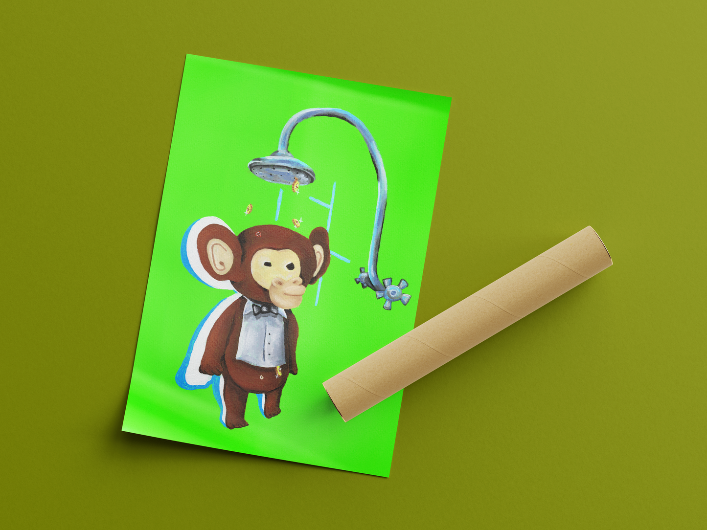 SILLY MONKEY – FUNNY CHARACTER ART PRINT
