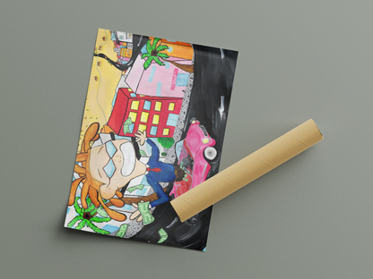 The American Dream - Pop Art Print, Bold Character, Modern Wall Art