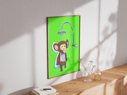 SILLY MONKEY – FUNNY CHARACTER ART PRINT