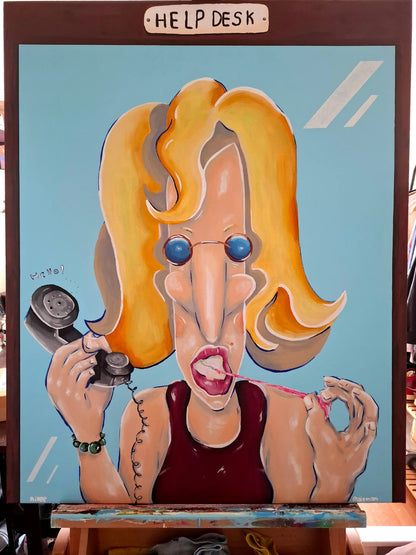 The Desk Lady - 100x80